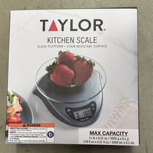 Taylor Black Glass Platform Digital Kitchen Scale